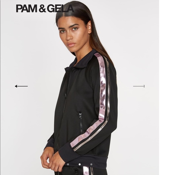Pam & Gela “Metallic stripe track jacket” - Picture 2 of 8